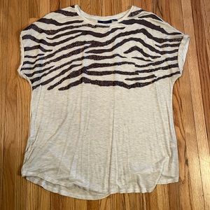 Zebra patterned T-shirt size Large